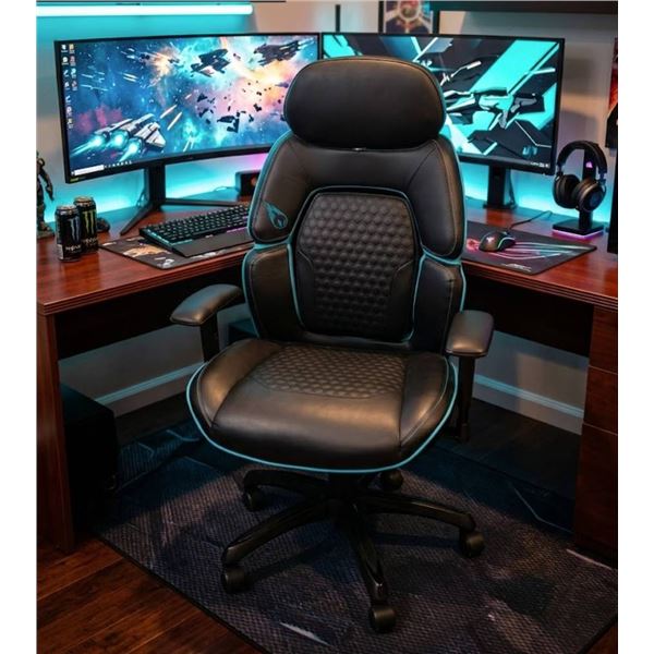 Adjustable Ergonomic Gaming Chair With Cushioned Backrest And Armrests