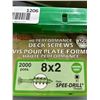 Image 3 : Precision Hi Performance Deck Screws 8x2, 2000 Pieces, Green