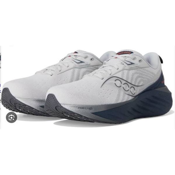 Saucony Triumph 22 Running Shoes, Men's Size 10, White/Blue Colorway