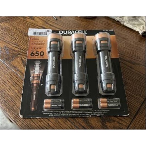 Duracell 650-Lumen LED Flashlight 3-Pack with Batteries