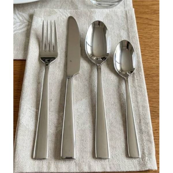 Wilton Armetale 60-Piece Flatware Set with Forks, Knives, and Spoons