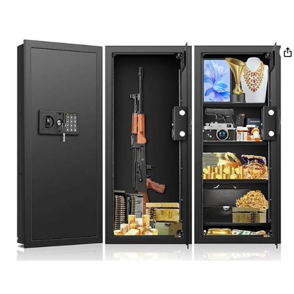 33.46-Inch Tall Fireproof Safe for Jewelry, Money, and Passport - 33.46"(H) x 3.93"(D) x 14.57"(W).