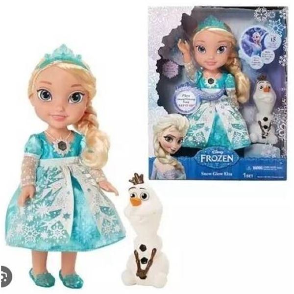 Disney Frozen Snow Glow Elsa Doll With Olaf Figure and Features