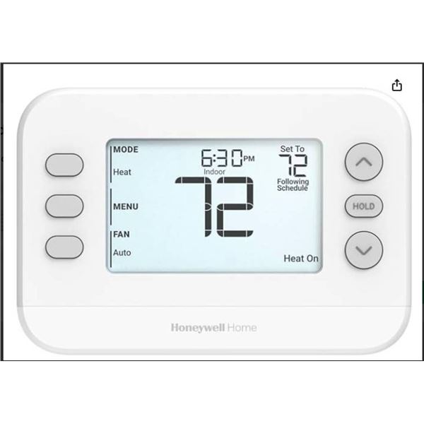 Honeywell Home X2P Single-Stage Programmable Thermostat, Model RTH208