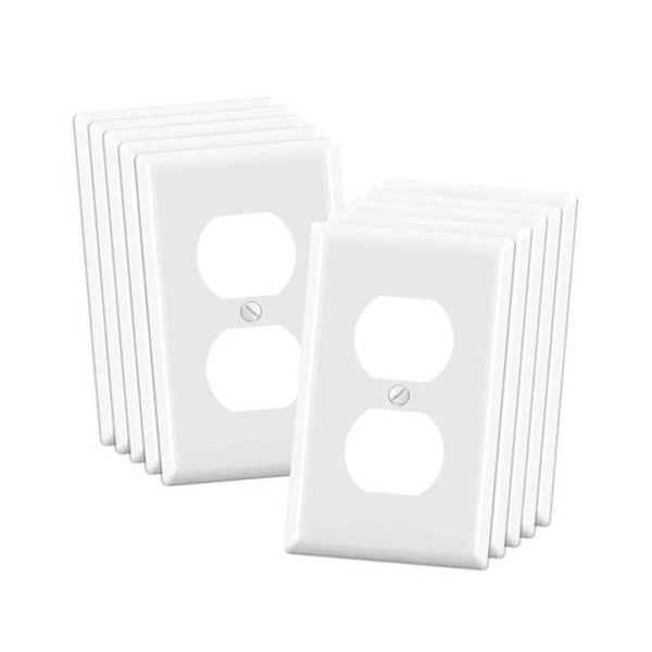 Lot of 3 â€“ Valu+ 1-Gang Duplex Wall Plate, Standard Size, White 25 Per BoxÂ
