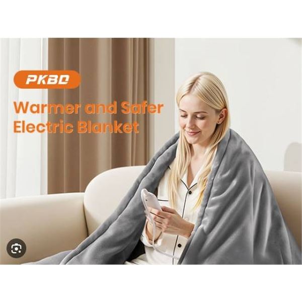 PKBO Electric Blanket with Multiple Heat SettingsÂ 152Ã—127 cm