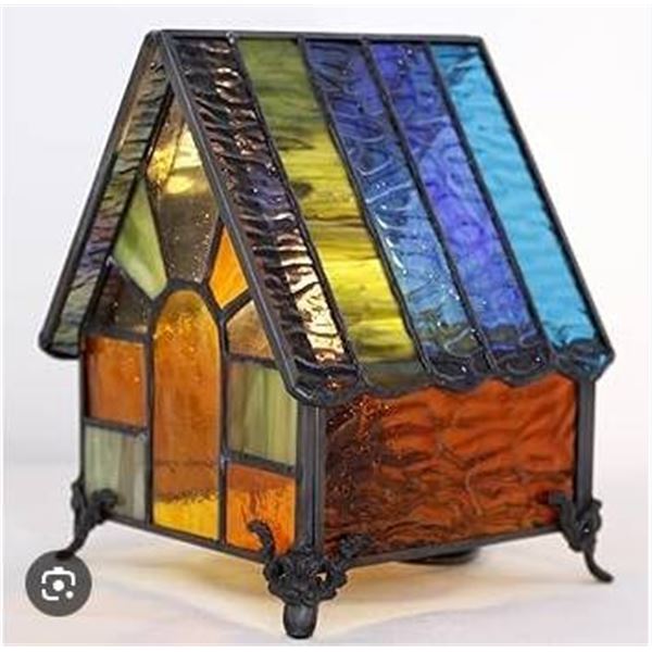 Multi-Colored Stained Glass Table LampÂ