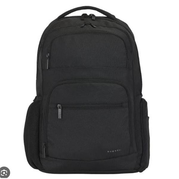 Bugatti Black Backpack with Multiple Compartments