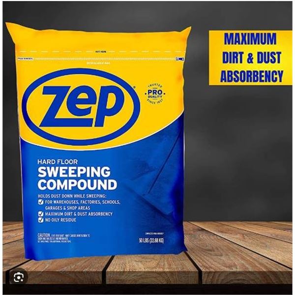 Zep Hard Floor Sweeping Compound, 50 lbs