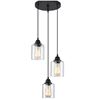 Image 1 : SILAMPO 3-Light Pendant Light Fixture, E26 Base, Bulbs Not Included