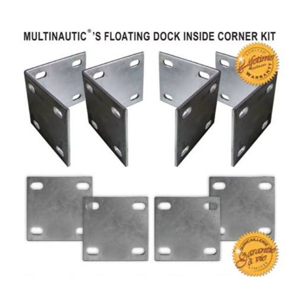 MultiNautic Inside Corners Dock Kit #19135, Heavy Duty Brackets â€“ 8 pc - 1 box