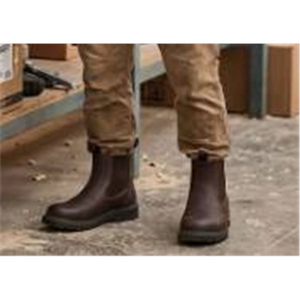 Brown Leather Boots with Vibram Soles, Size 41, Made in Italy