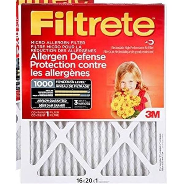 Pack of 6 - 3M Filtrete 16x20x1 Air Filter Model Number 1000D-6C
