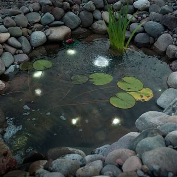 6 pack Smartpond Mini LED Lights Model #52519 with Dusk to Dawn Sensor