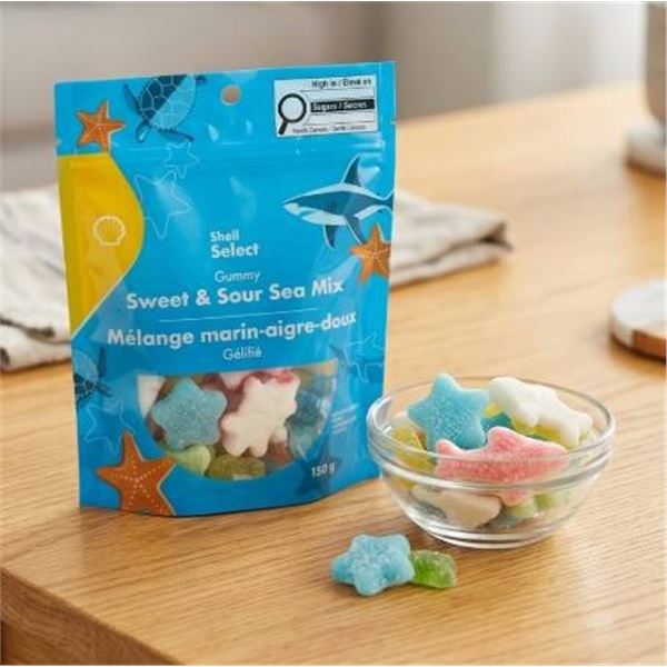 Shell Select Gummy Sweet & Sour Sea Mix (150g, 12-Count Case)
