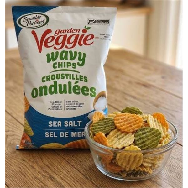 Sensible Portions Veggie Chips Wavy Sea Salt 12 x 142g