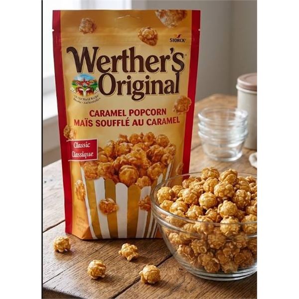 Wertherâ€™s Caramel Popcorn, 12x170g Classic Recipe