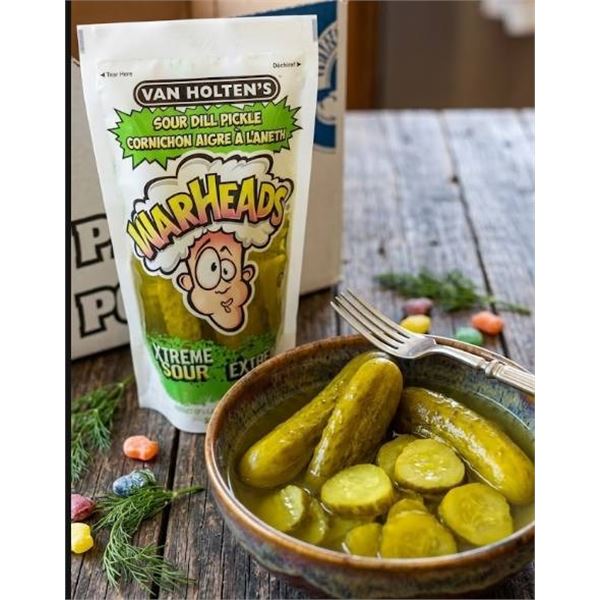 Van Holtenâ€™s Pickle-In-A-Pouch With Warheads Extreme Sour Dill Pickle - 12 count