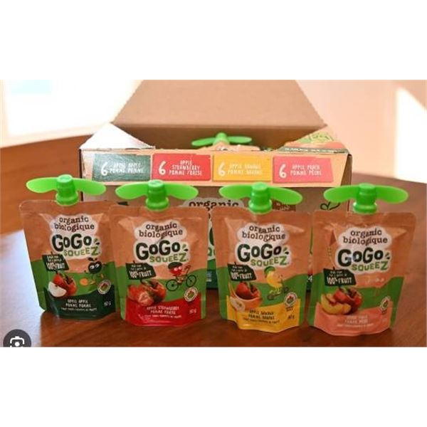 GoGo Squeez Organic Applesauce 28 Pouches Assorted Flavors