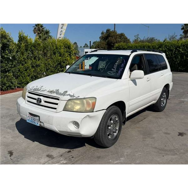 TOYT HIGHLANDER 2004 APP/DUP-T/EXP-ONLY-SMOG