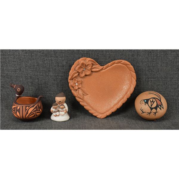 FOUR PUEBLO POTTERY ITEMS