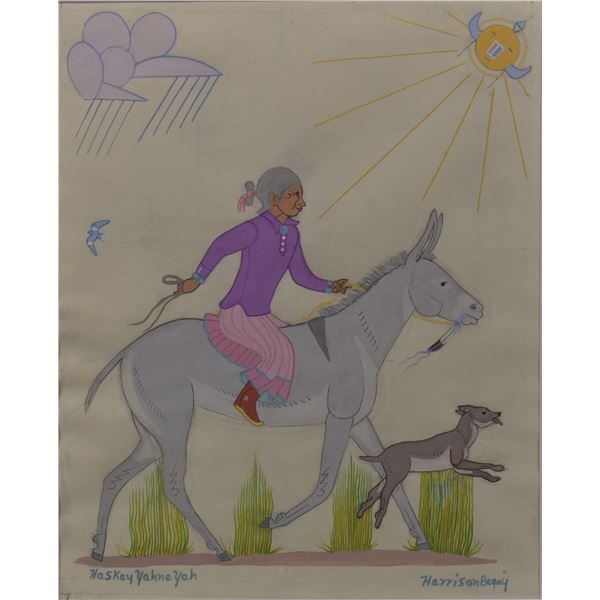 NAVAJO PAINTING (HARRISON BEGAY)