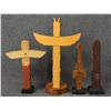 Image 3 : FOUR DECORATIVE TOTEM POLES