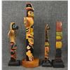 Image 4 : FOUR DECORATIVE TOTEM POLES