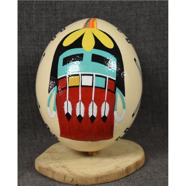HOPI PAINTED OSTRICH EGG (D QUAVEHEMA)