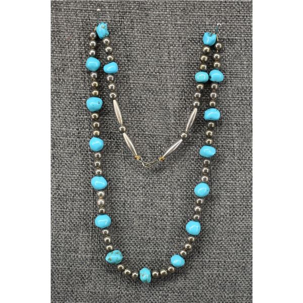 SILVER AND TURQUOISE NECKLACE