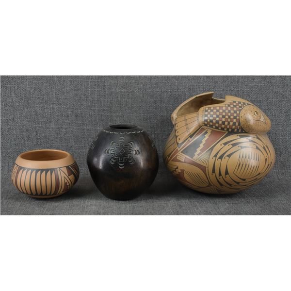 THREE POTTERY ITEMS