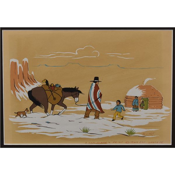 NAVAJO SILK SCREEN (ROBERT CHEE/ TEWA ENTERPRISES)
