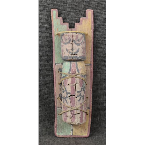 FOLK ART DOLL AND CRADLE