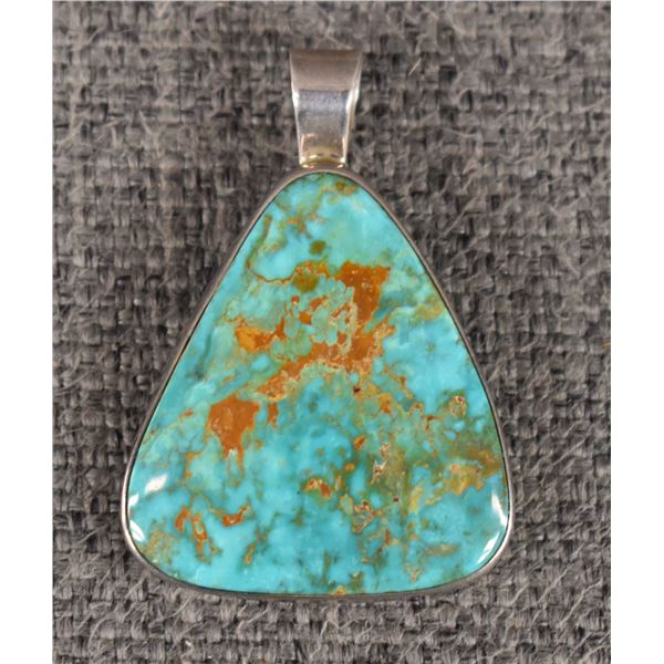 SILVER AND TURQUOISE PENDANT