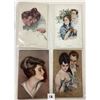 Image 1 : Harrison Fisher Pretty Lady Greeting Postcard Album 85+