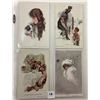 Image 5 : Harrison Fisher Pretty Lady Greeting Postcard Album 85+