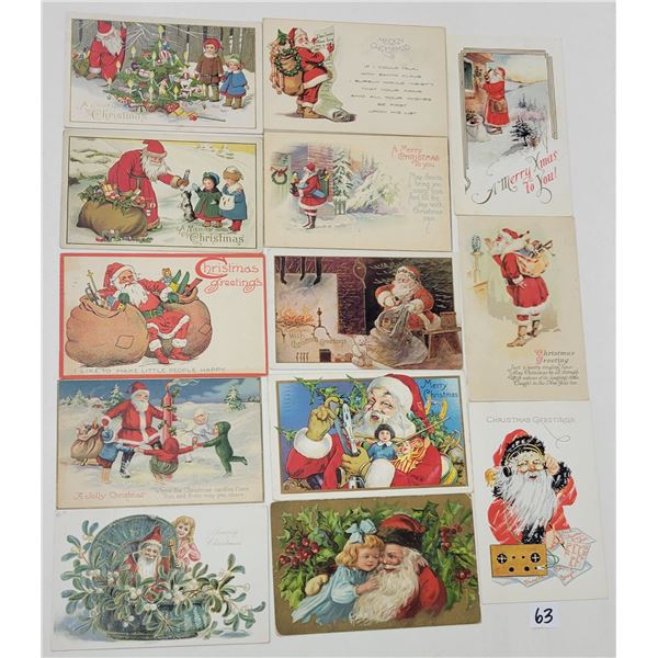 Santa Claus Christmas Holiday Greeting Postcards 39