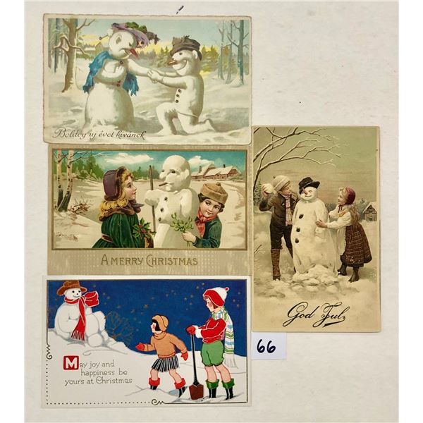 Holiday Greetings Snowmen Postcards 26