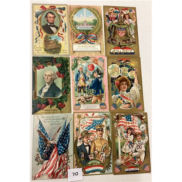 Patriotic Holiday Greeting Postcards 32