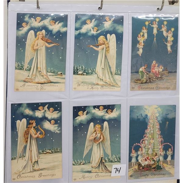 Christmas Holiday Angels Greeting Album 65+ Postcards