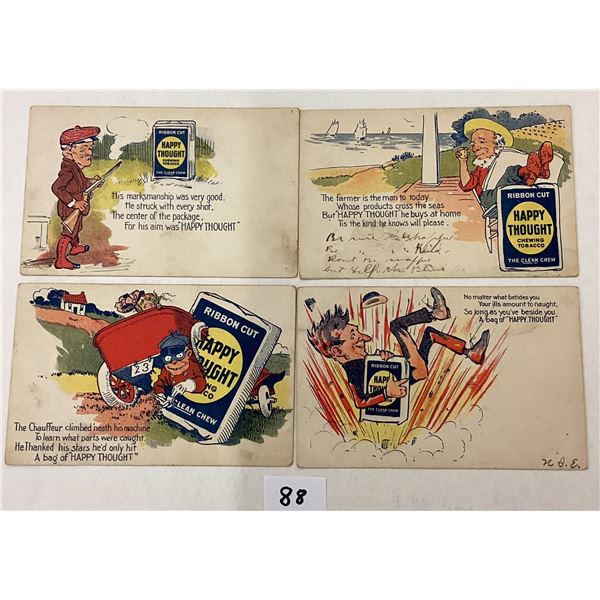 Ribbon Cut Chewing Tobacco Advertising Comic Postcards 4