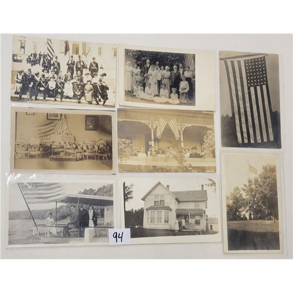 Real Photo Postcards with the American Flag 13