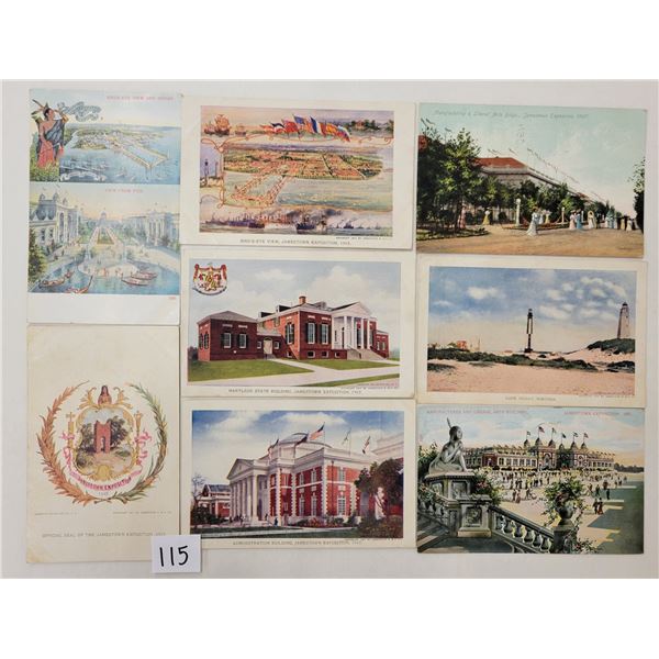 1907 Jamestown, Virginia World's Fair Exposition Postcards 29