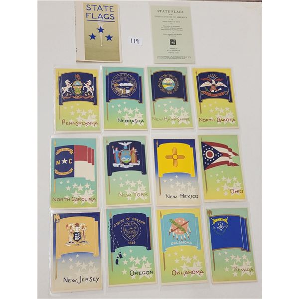 State Flag Serigraph Postcards with Wrapper 12 Cards