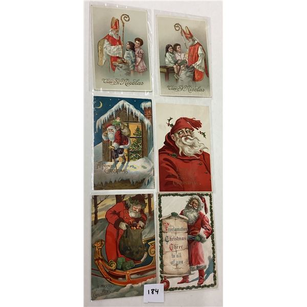 Santa Claus Holiday Christmas Greeting Postcards 10