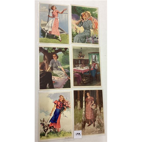 Signed Artists Idanthren Fabric Advertising Postcards 10