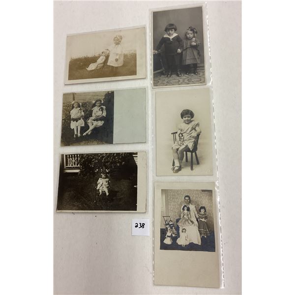 Real Photo Children With Doll Postcards 12