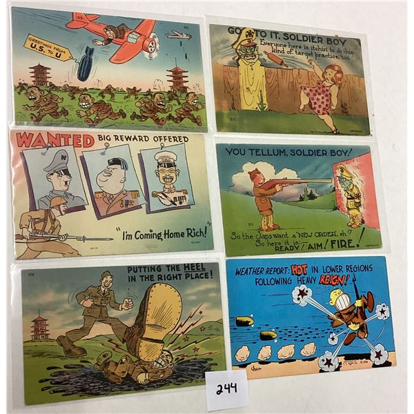 Military - Anti Axis Humor Postcards 12
