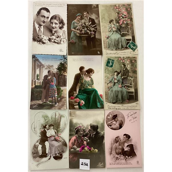Tinted Real Photo Couples Approx. 50 Postcards