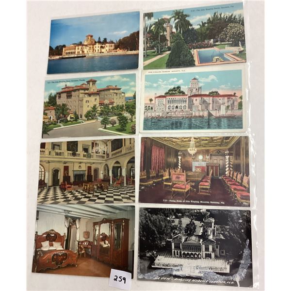 Ringling Mansion Sarasota, Florida Postcards 55+